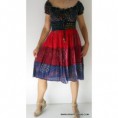 VESTIDO MANDALA COLOR AZUL , ROJO,Y MORADO